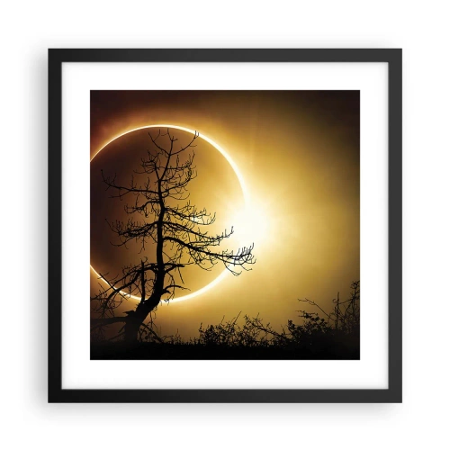 Poster in cornice nera - Eclissi totale - 40x40 cm