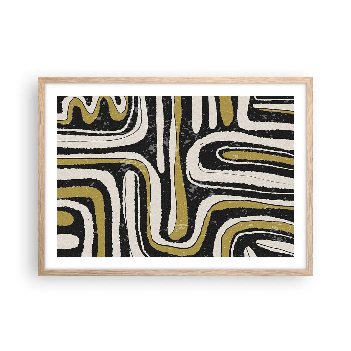 Poster in cornice rovere chiaro - Composizione: strade e vicoli - 70x50 cm