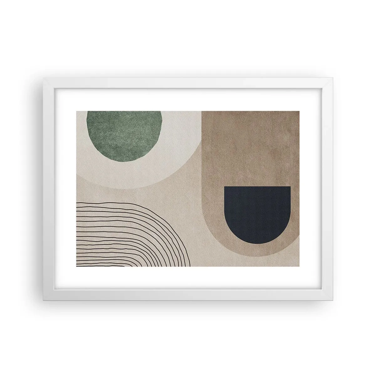 Poster in cornice bianca - La mitezza dell'ovale - 40x30 cm