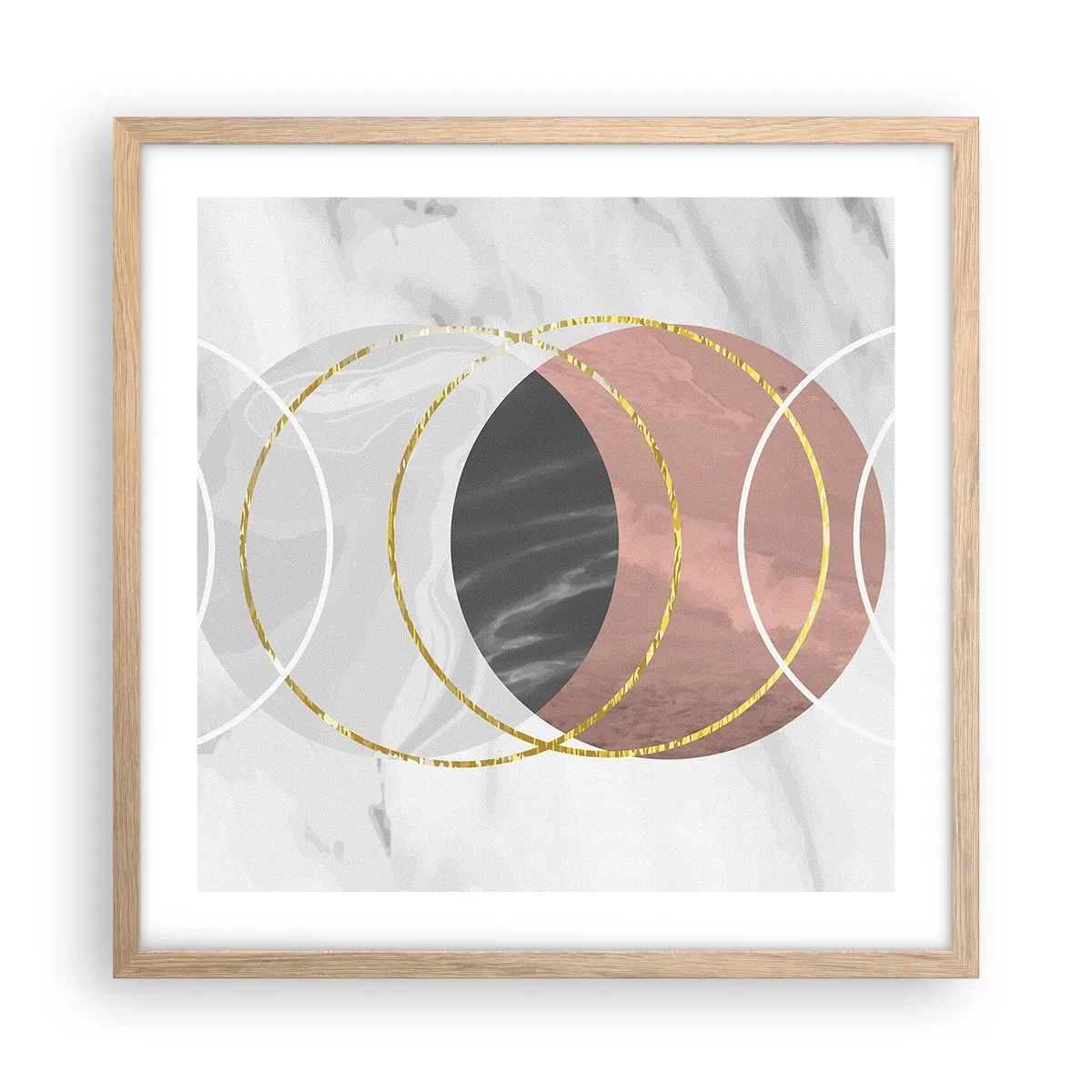 Poster in cornice rovere chiaro - La musica delle sfere - 50x50 cm