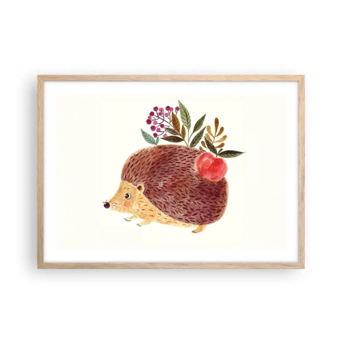 Poster in cornice rovere chiaro - E mi vuoi già bene - 70x50 cm