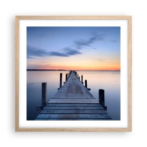 Poster in cornice rovere chiaro - La calma di un dolce tramonto - 50x50 cm