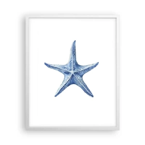Poster in cornice bianca - Stella marina - 40x50 cm