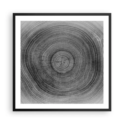 Poster in cornice nera - I segni del tempo - 60x60 cm