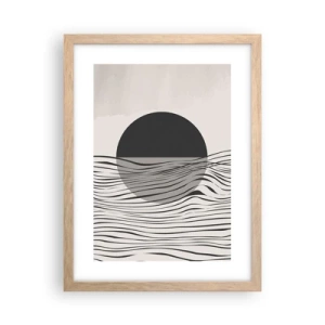 Poster in cornice rovere chiaro - Composizione a metà - 30x40 cm