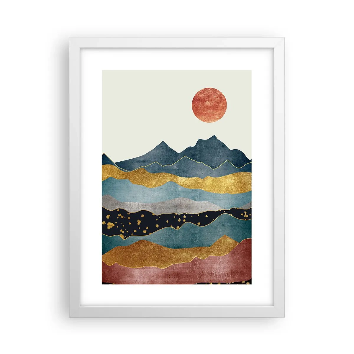 Poster in cornice bianca - La sezione del mondo - 30x40 cm