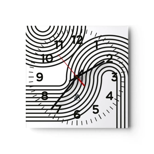 Orologio da parete - Orologio in Vetro - In curva - 40x40 cm