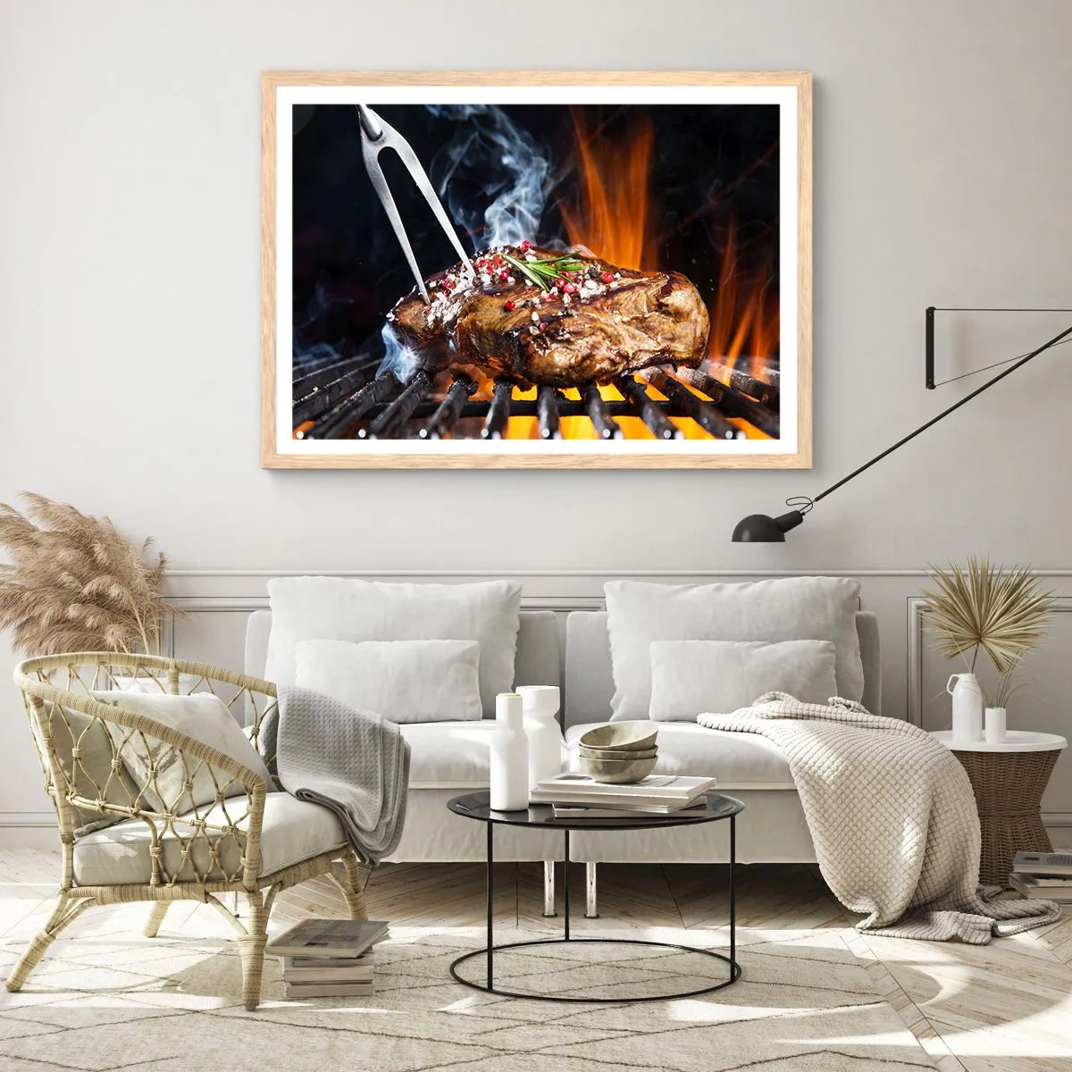 Poster in cornice rovere chiaro - Succosa e profumata - 50x40 cm