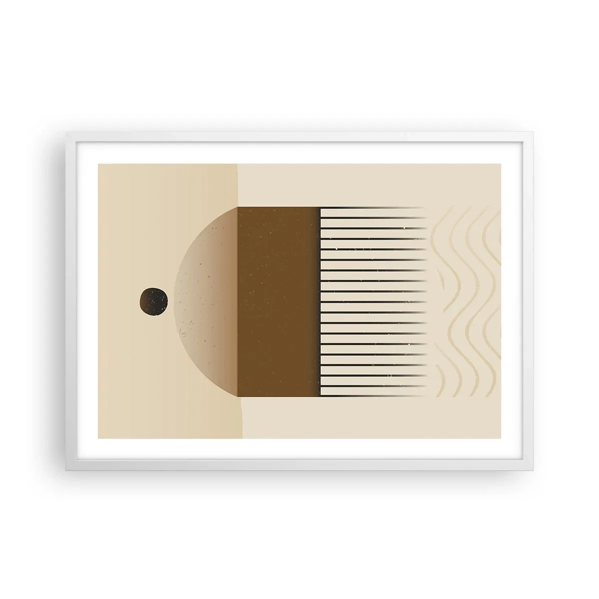 Poster in cornice bianca - Diversi stati - 70x50 cm