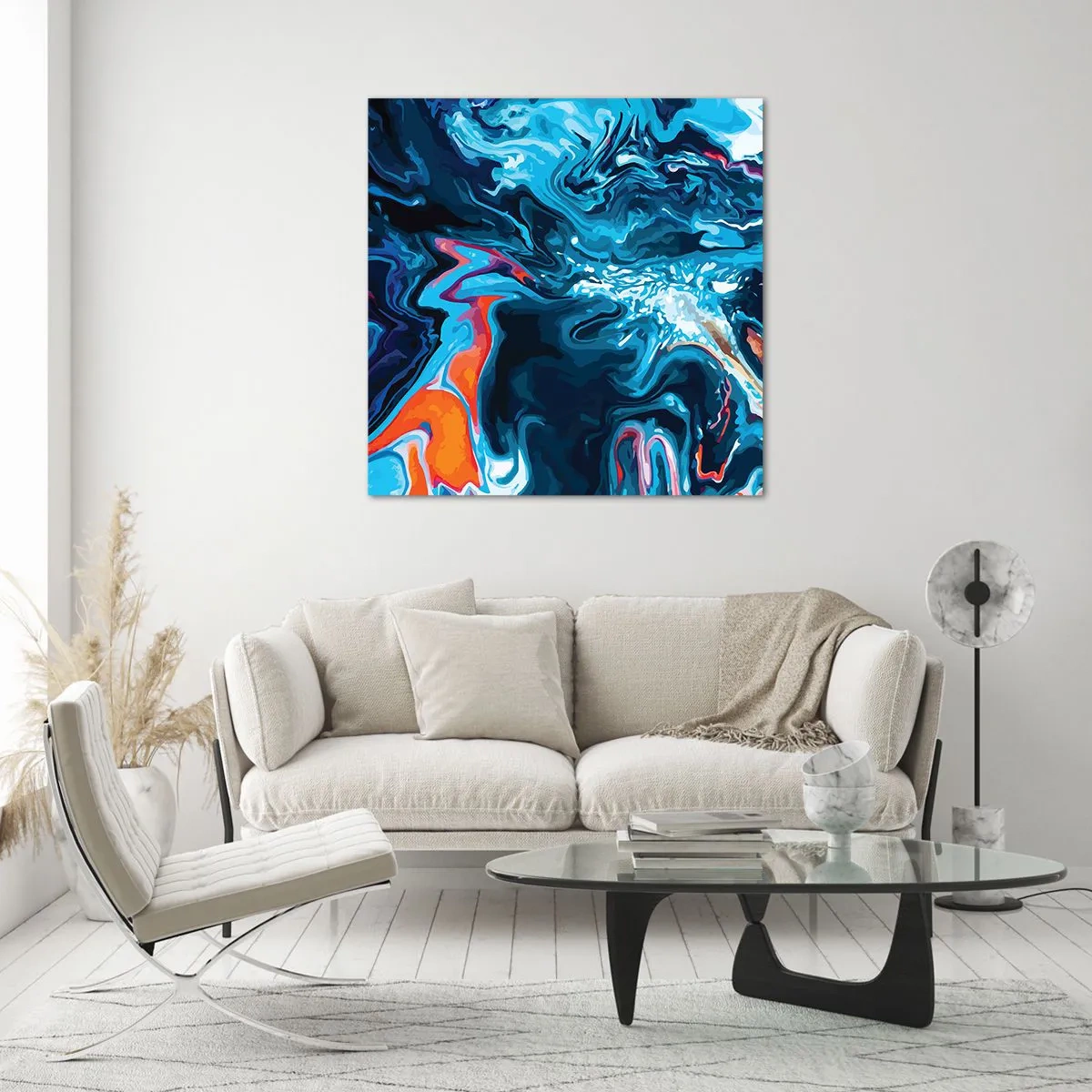 Quadro su vetro - Viaggio al centro del cielo - 60x60 cm