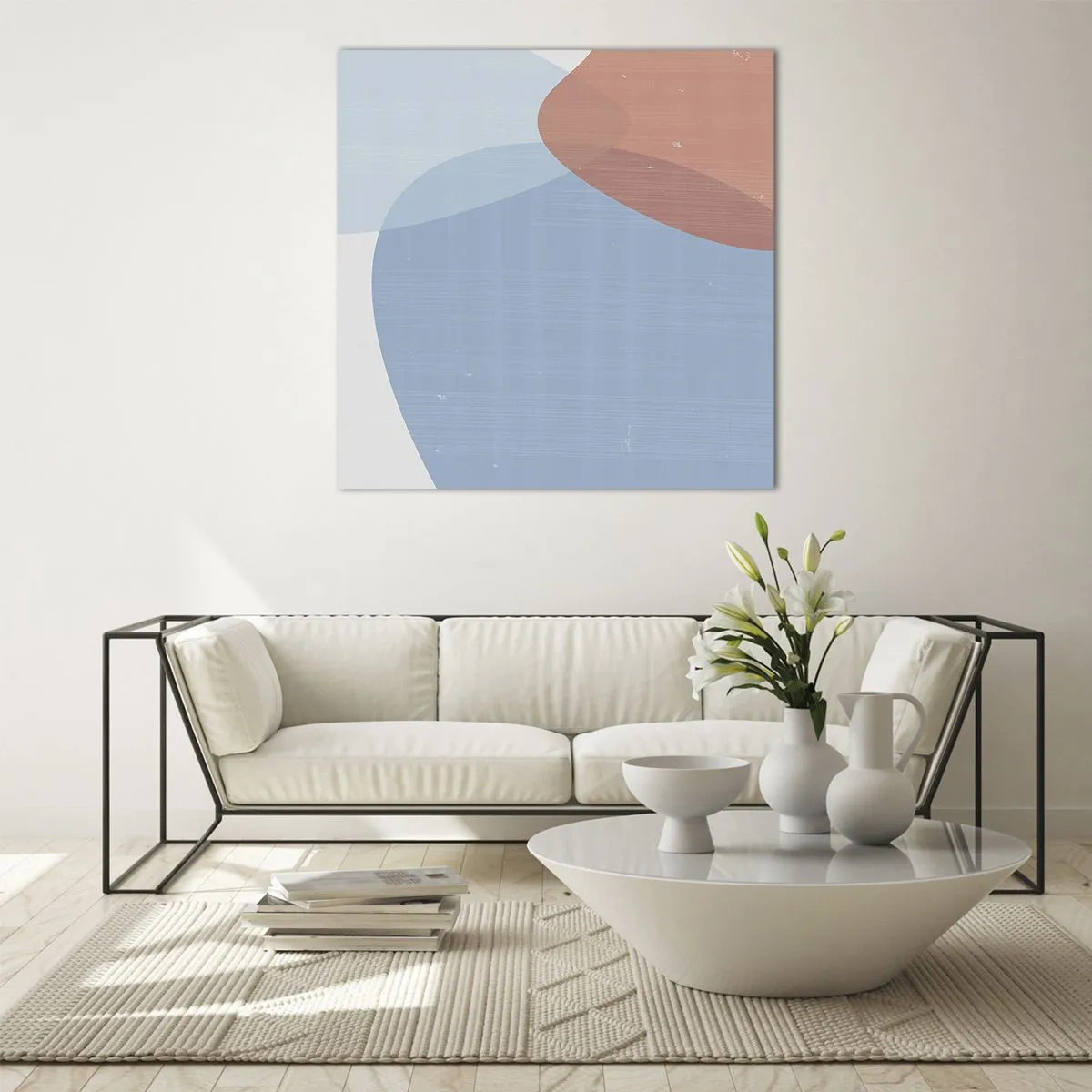 Quadro su vetro - Legami pastello - 30x30 cm