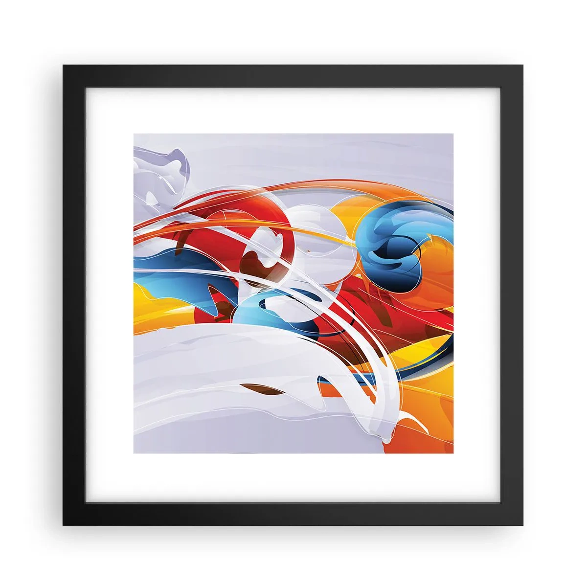 Poster in cornice nera - La danza degli elementi - 30x30 cm