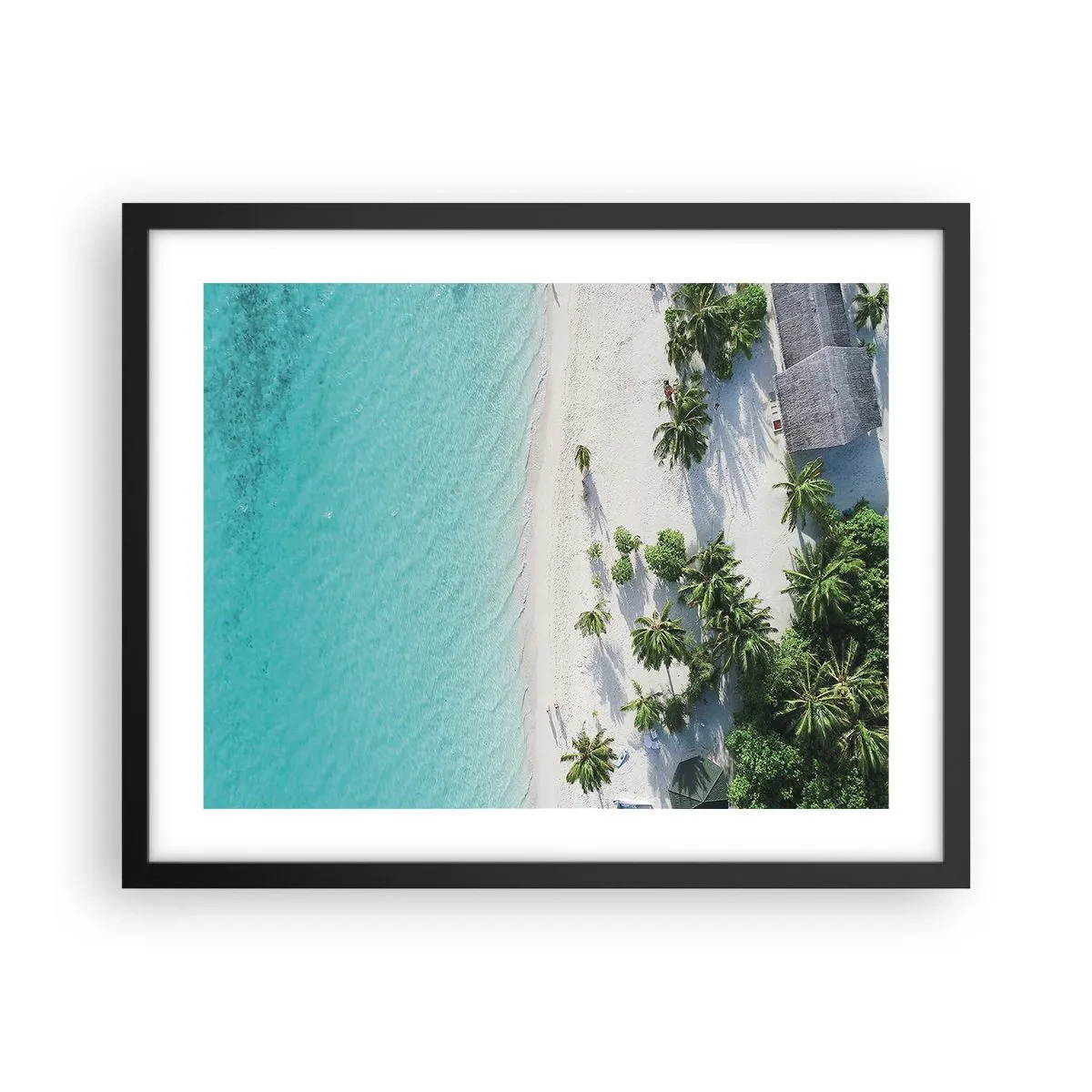 Poster in cornice nera - Vacanze in paradiso - 50x40 cm