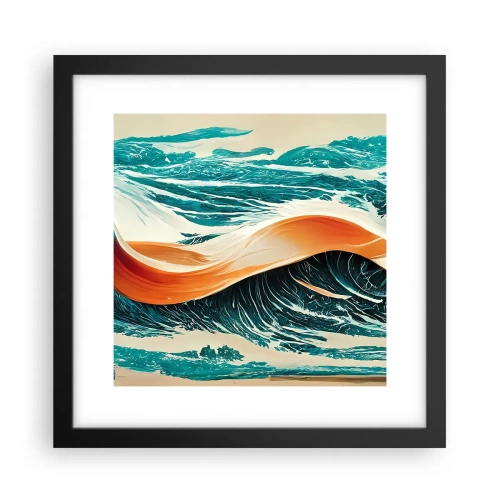 Poster in cornice nera - Il sogno del surfista - 30x30 cm