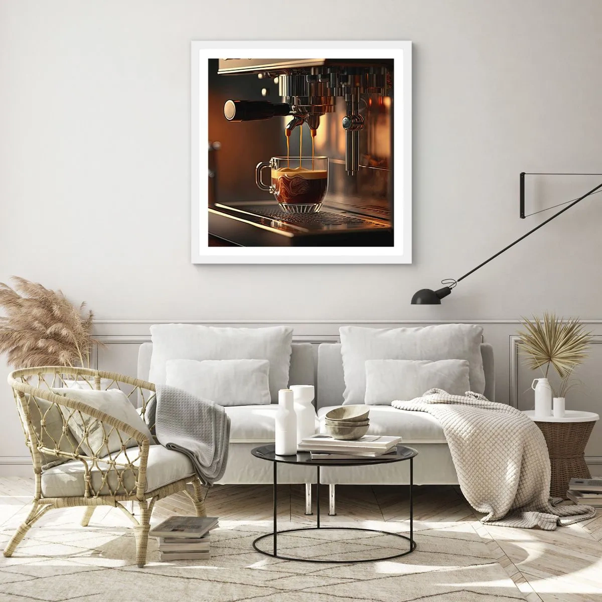 Poster in cornice bianca - Miscela sensuale - 40x40 cm