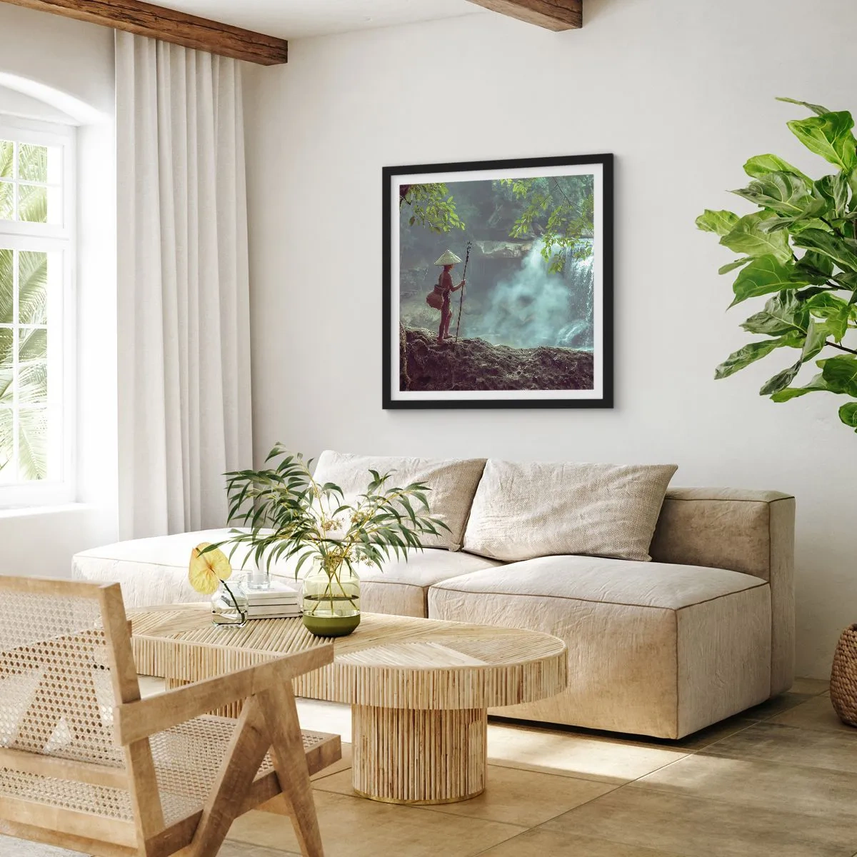 Poster in cornice nera - In armonia con la natura - 60x60 cm