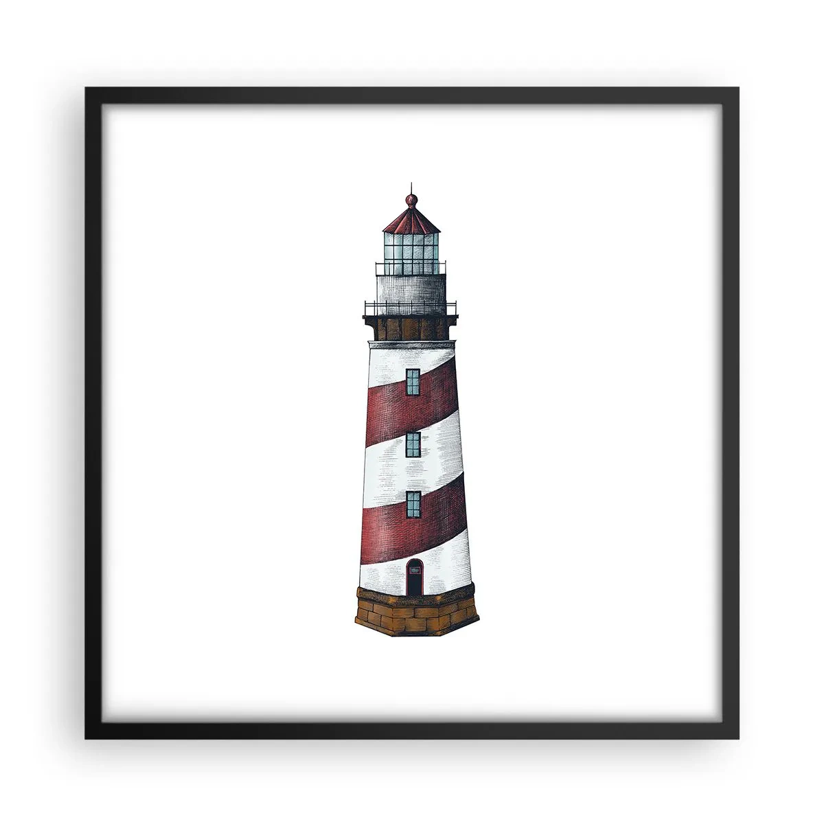 Poster in cornice nera - Sempre di guardia - 50x50 cm