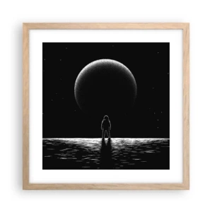 Poster in cornice rovere chiaro - Faccia a faccia - 40x40 cm