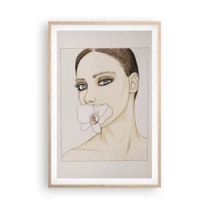 Poster in cornice rovere chiaro - Simbolo di eleganza e bellezza - 61x91 cm