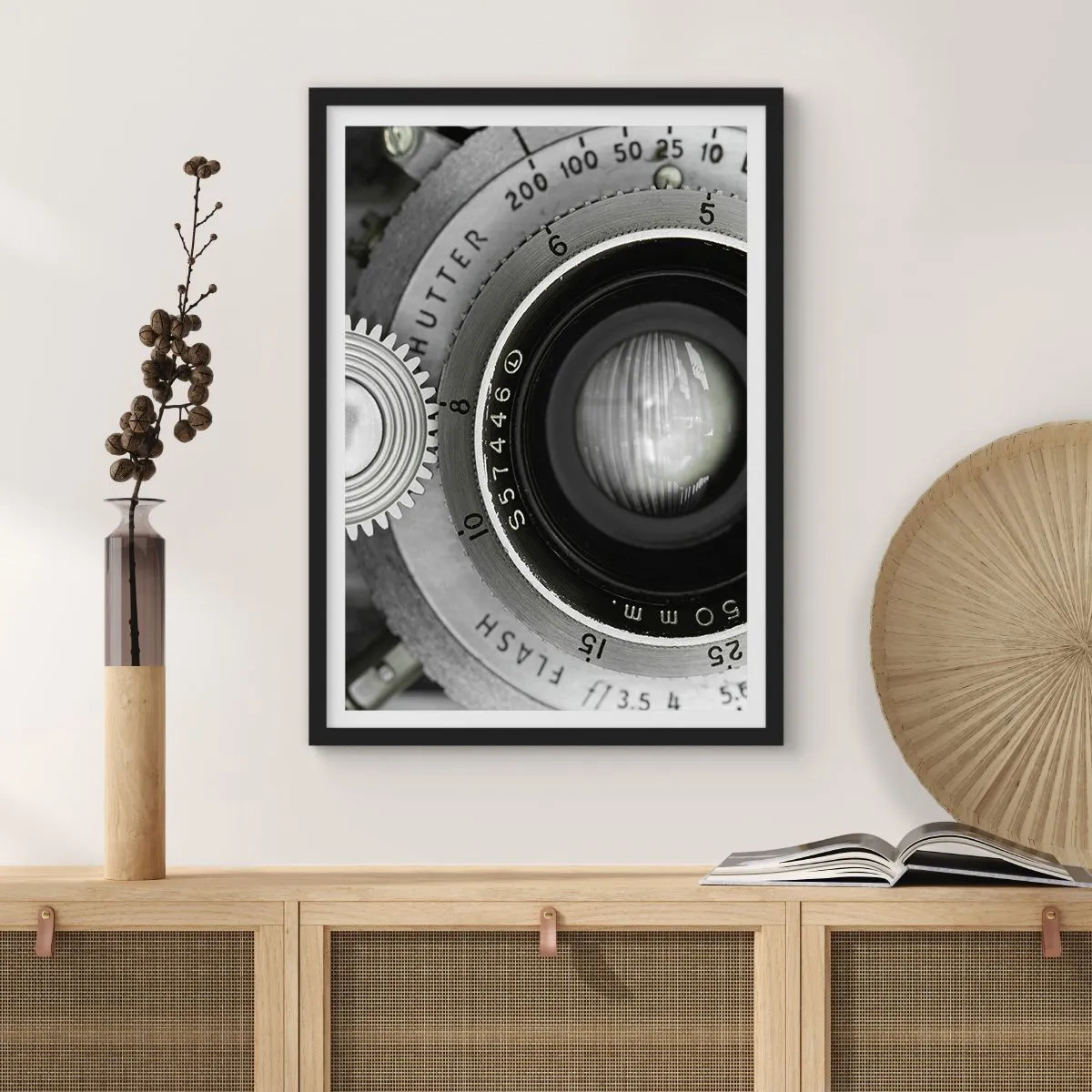 Poster in cornice nera - Racconto su Hollywood - 30x40 cm