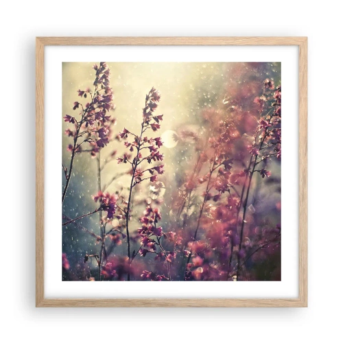 Poster in cornice rovere chiaro - Giardino misterioso - 50x50 cm