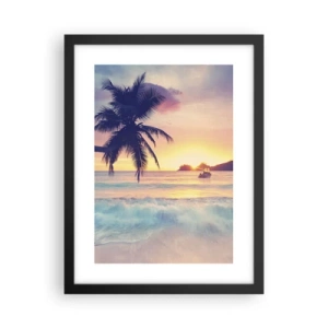 Poster in cornice nera - Sera nell'insenatura - 30x40 cm