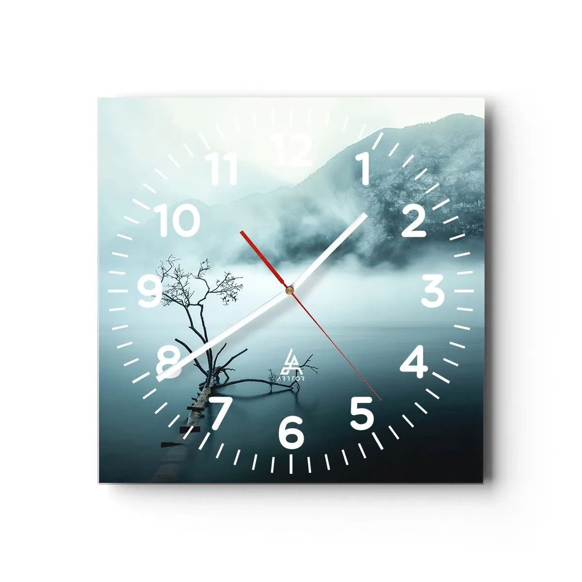 Orologio da parete - Orologio in Vetro - Dall'acqua e dalla nebbia - 40x40 cm