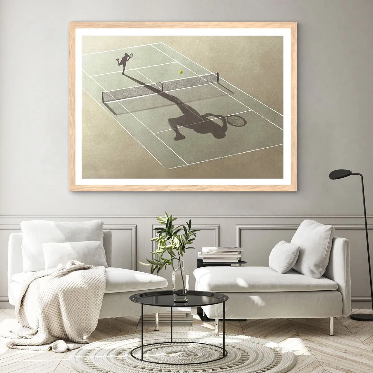 Poster in cornice rovere chiaro - Sconfiggere se stesso - 100x70 cm