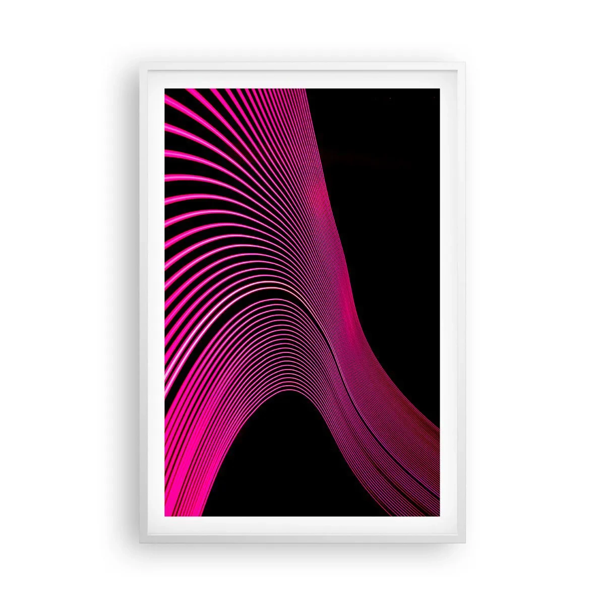 Poster in cornice bianca - Il viale della luce - 61x91 cm