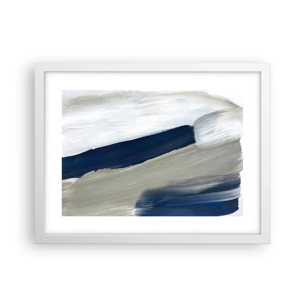 Poster in cornice bianca - Incontro con il bianco - 40x30 cm