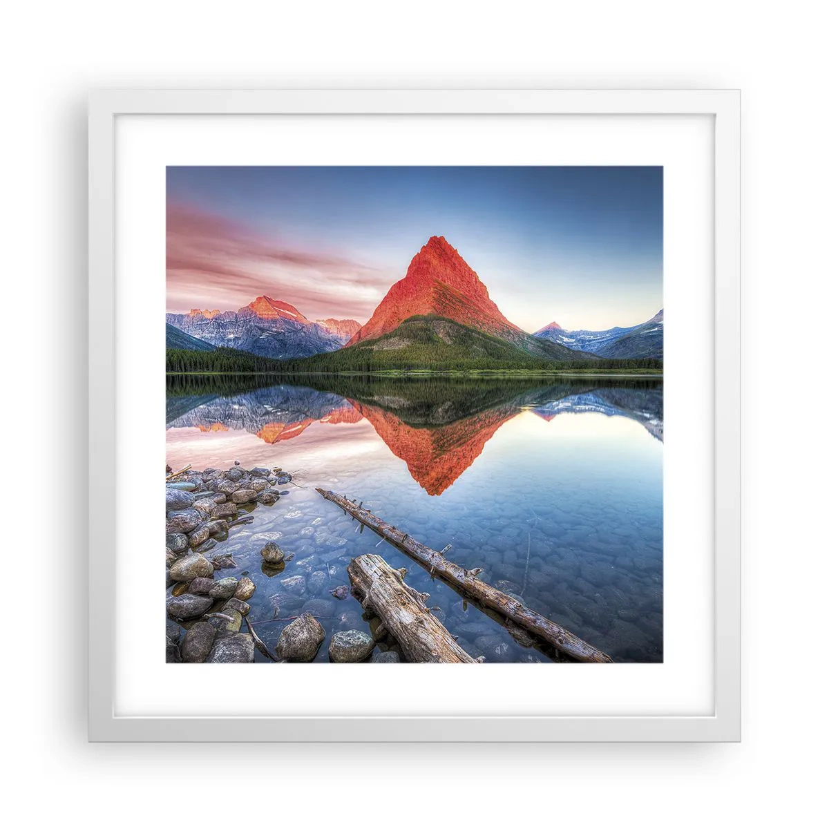 Poster in cornice bianca - Caldo e freddo - 40x40 cm