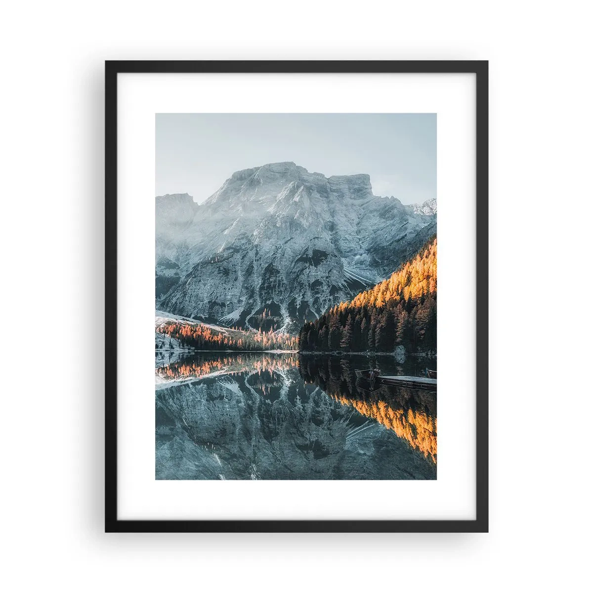 Poster in cornice nera - Paesaggio allo specchio - 40x50 cm
