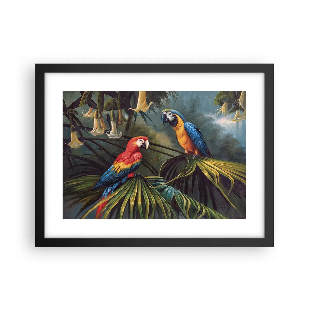 Poster in cornice nera - Romanticità ai tropici - 40x30 cm