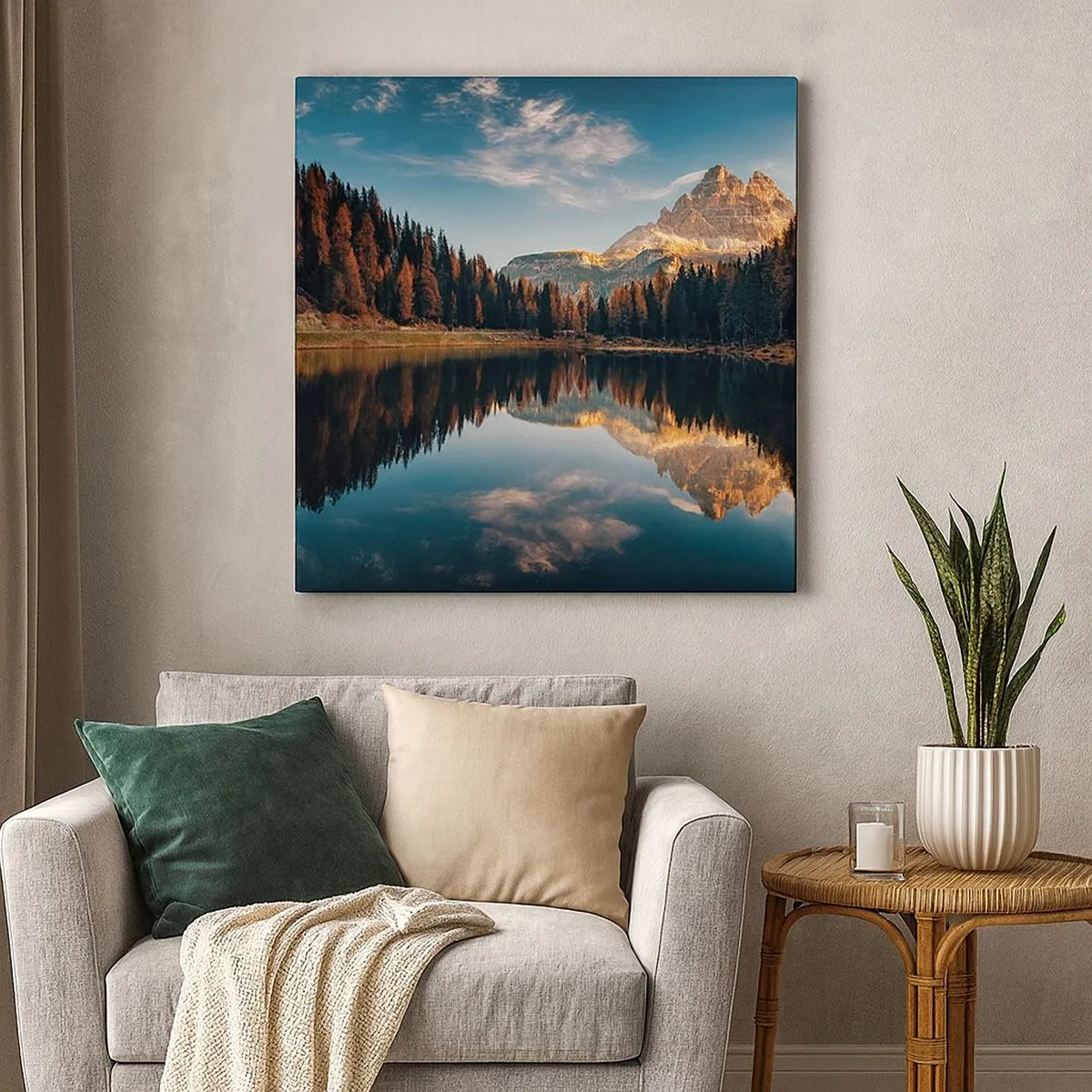 Quadro su tela - Stampe su Tela - Paesaggio doppio - 30x30 cm