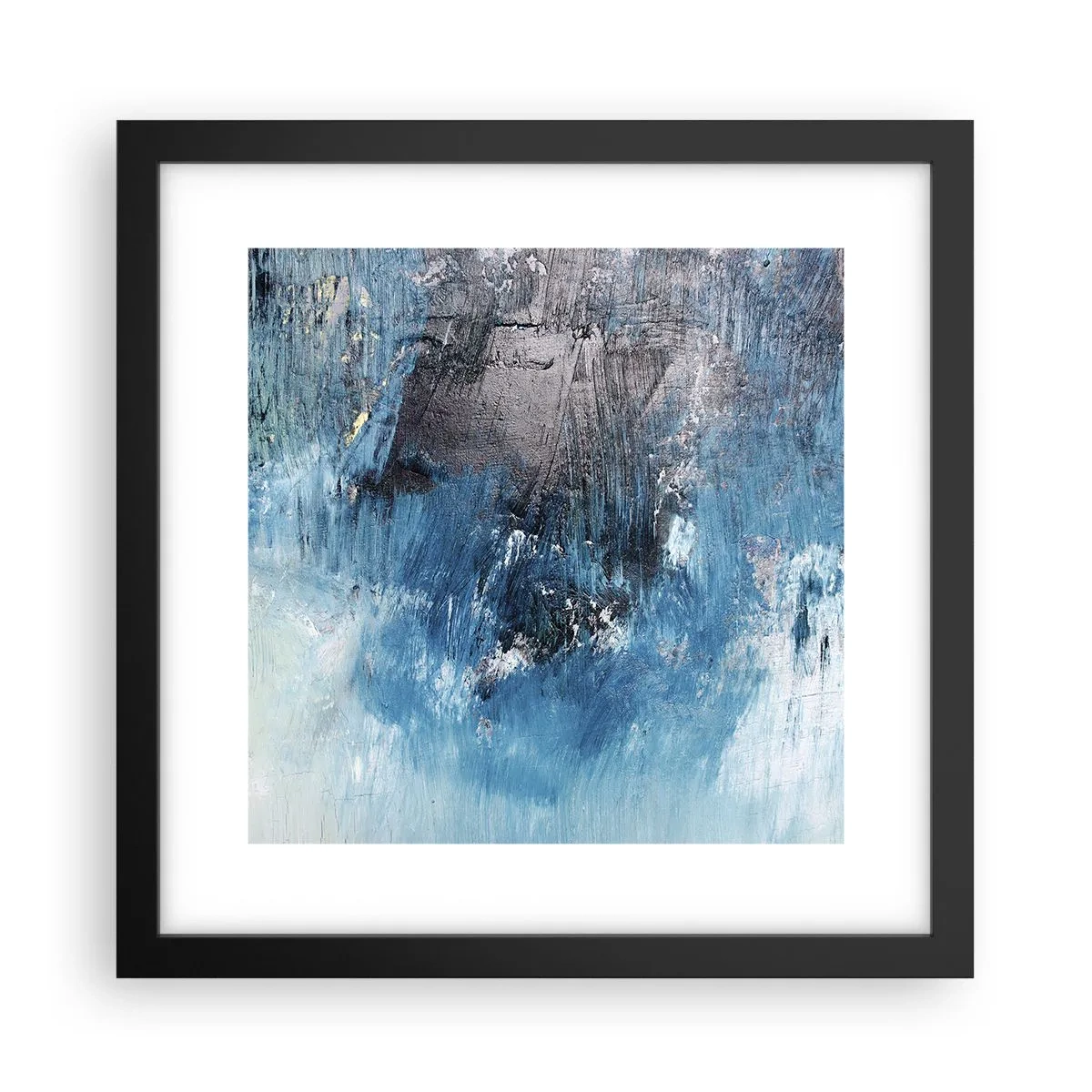 Poster in cornice nera - Rapsodia blu - 30x30 cm