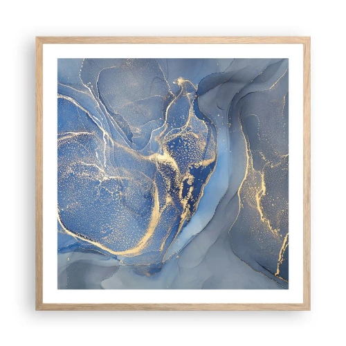Poster in cornice rovere chiaro - Polvere d'oro - 60x60 cm