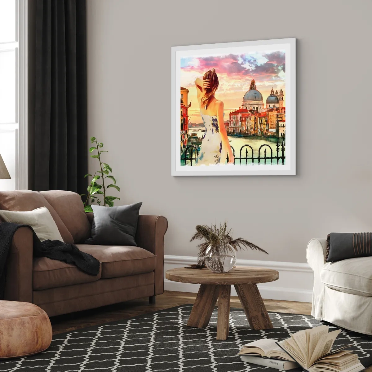 Poster in cornice bianca - Se un'avventura allora solo a... - 50x50 cm