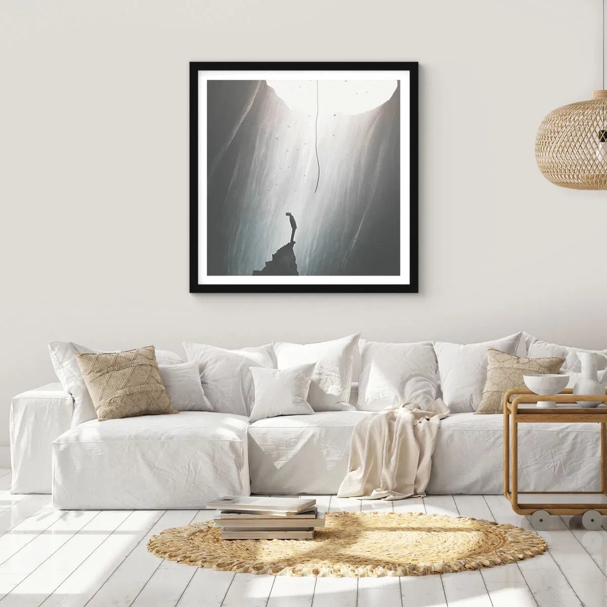 Poster in cornice nera - C'è sempre una via d'uscita - 40x40 cm