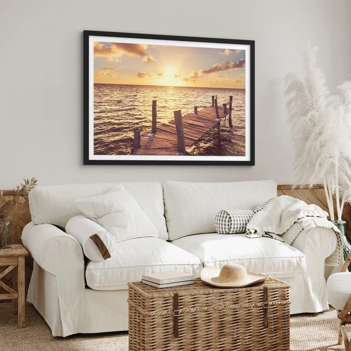 Poster in cornice nera - Il paese dorato della mitezza - 50x40 cm