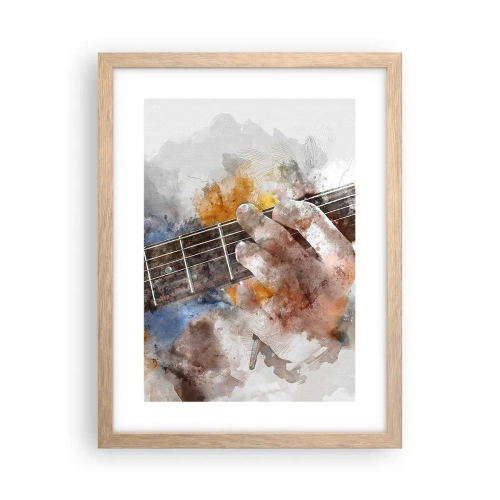 Poster in cornice rovere chiaro - Poesia tra le corde - 30x40 cm