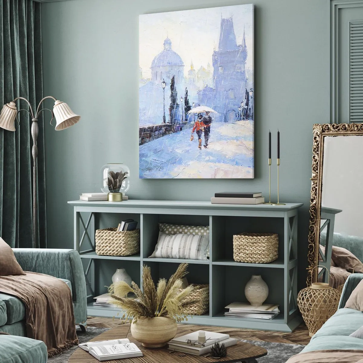 Quadro su tela - Stampe su Tela - La pioggia ci ha incantati - 55x100 cm