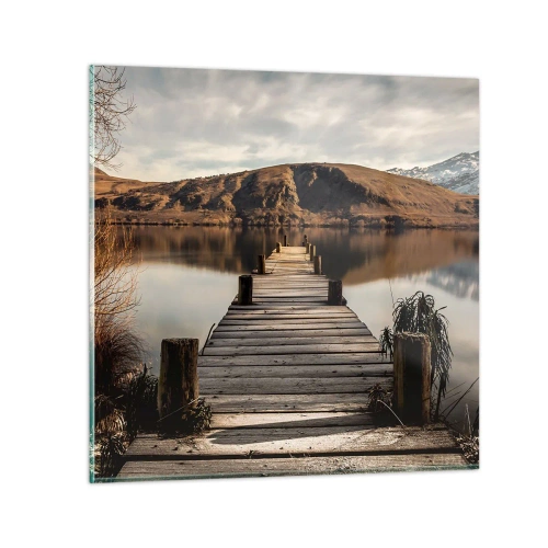 Quadro su vetro - Paesaggio nel silenzio - 30x30 cm