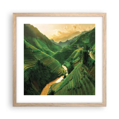 Poster in cornice rovere chiaro - Valle del Vietnam - 40x40 cm