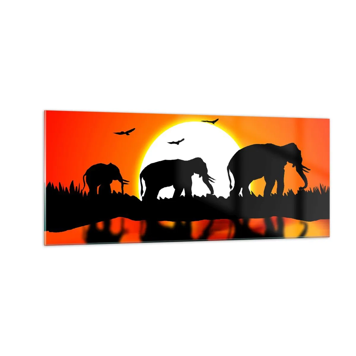 Quadro su vetro - Un piccolo drink la sera - 100x40 cm