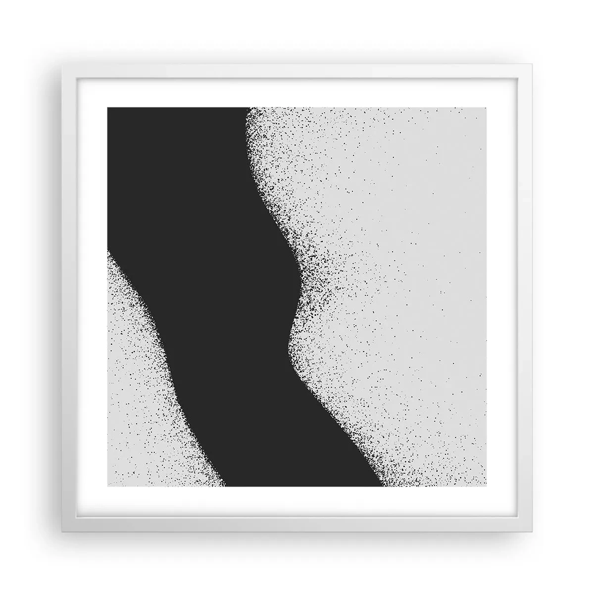 Poster in cornice bianca - Equilibrio fluido - 50x50 cm