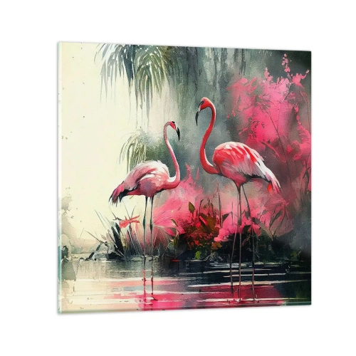 Quadro su vetro - Lezione di naturale eleganza  - 30x30 cm