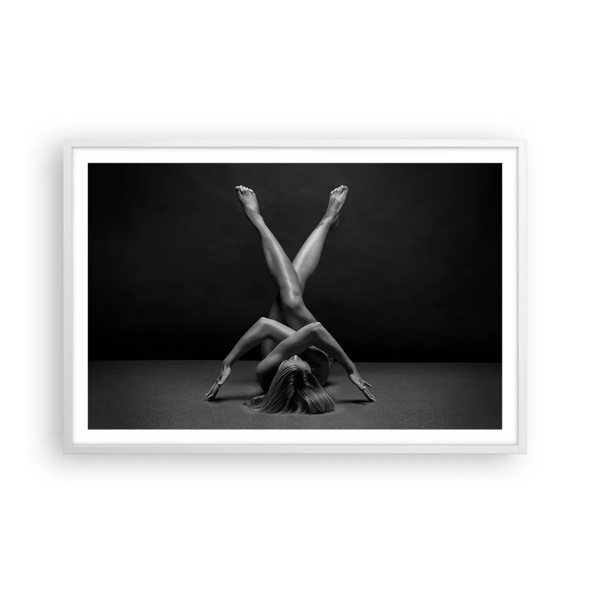Poster in cornice bianca - Geometria del nudo - 91x61 cm