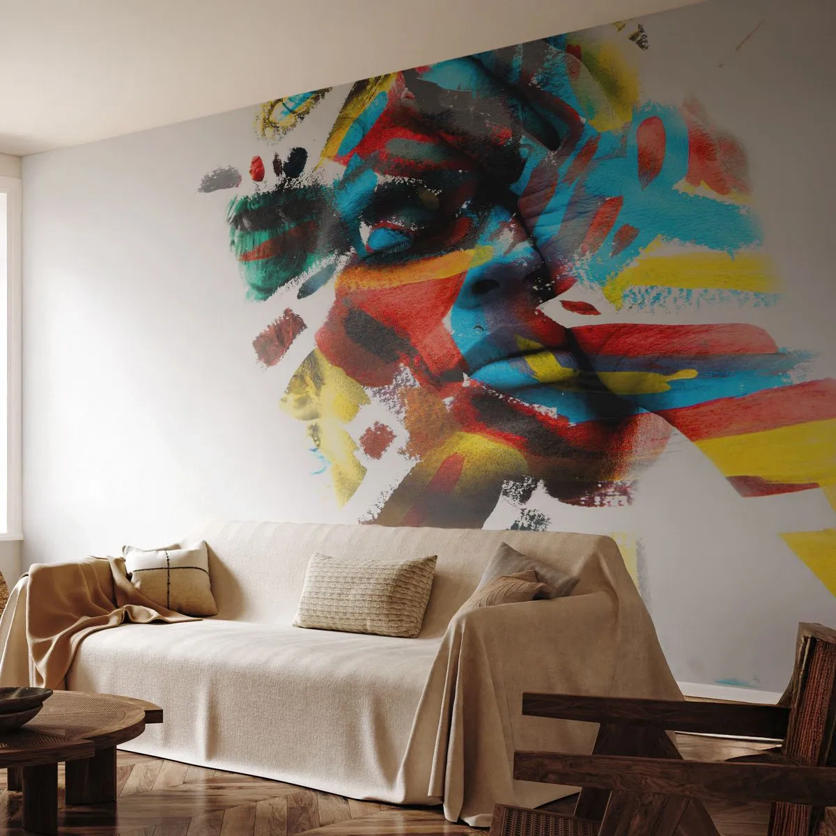 Fotomurali Premium Canvas - Personalità colorata - Astrazione, Pezzo, Grafica - 350x256 cm