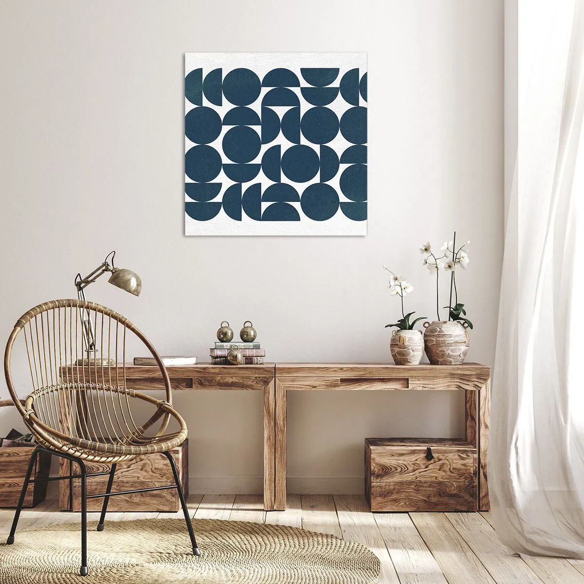 Quadro su tela - Stampe su Tela - Cerchi e semicerchi - 60x60 cm