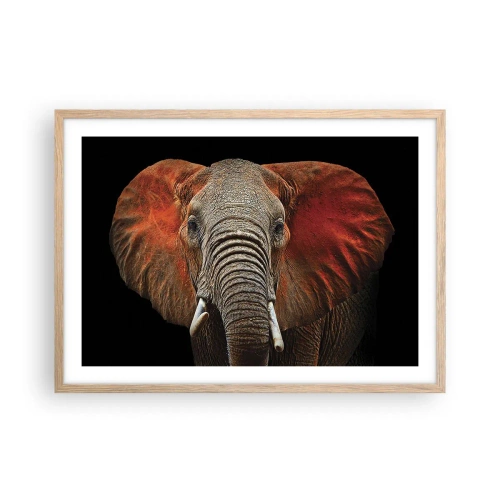 Poster in cornice rovere chiaro - Sono selvaggio e tu? - 70x50 cm